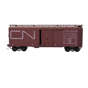 Canadian National CN 486520 Brown Boxcar Train HO Scale Train Model Railroad Car